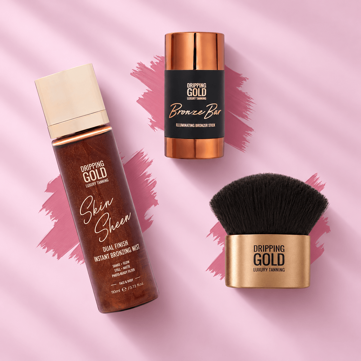 Dripping Gold - Skin Sheen, Kabuki Bursti & Bronze Bar 🩷