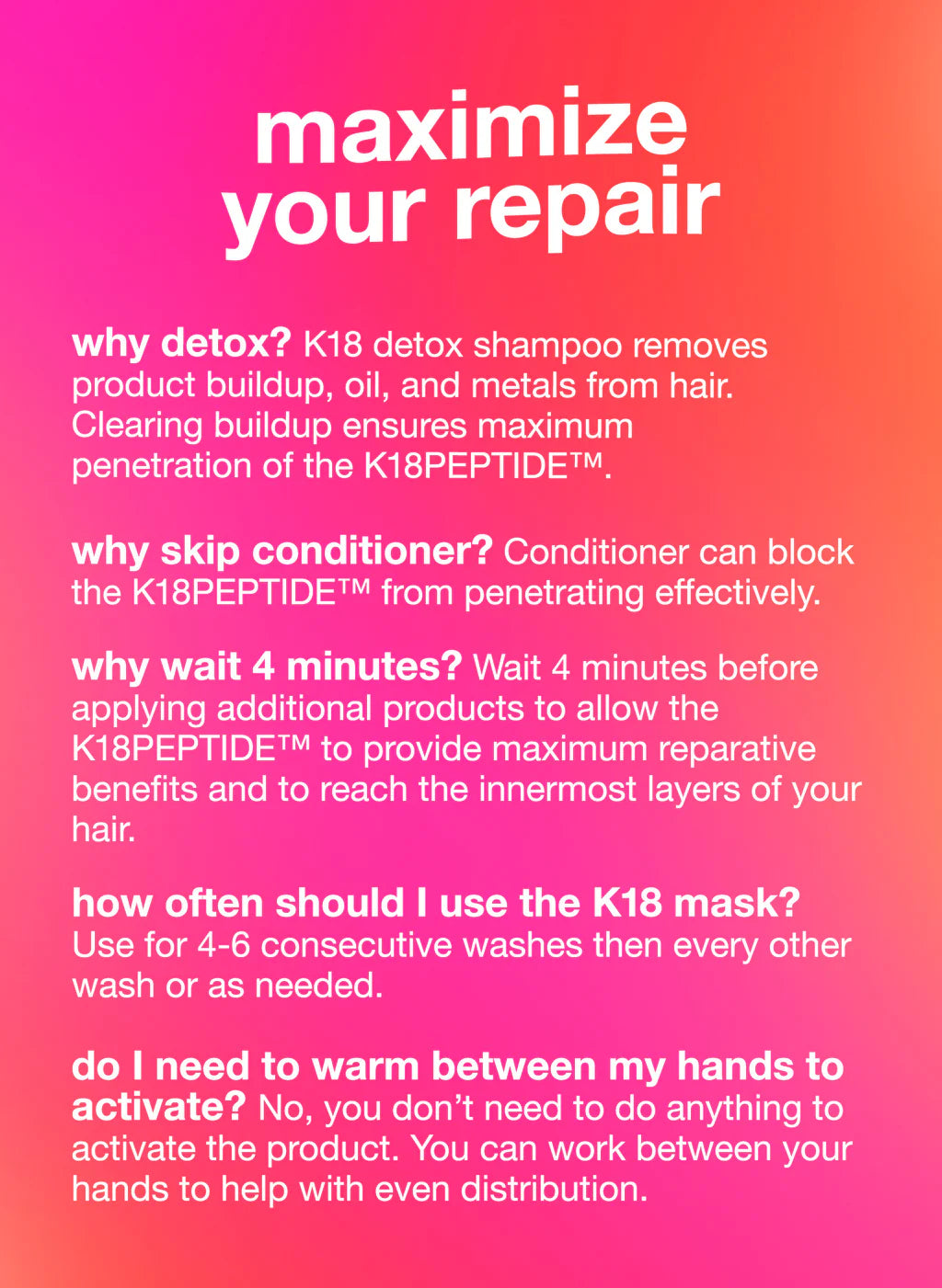 K18 Repair Molecular Leave In Hármaski