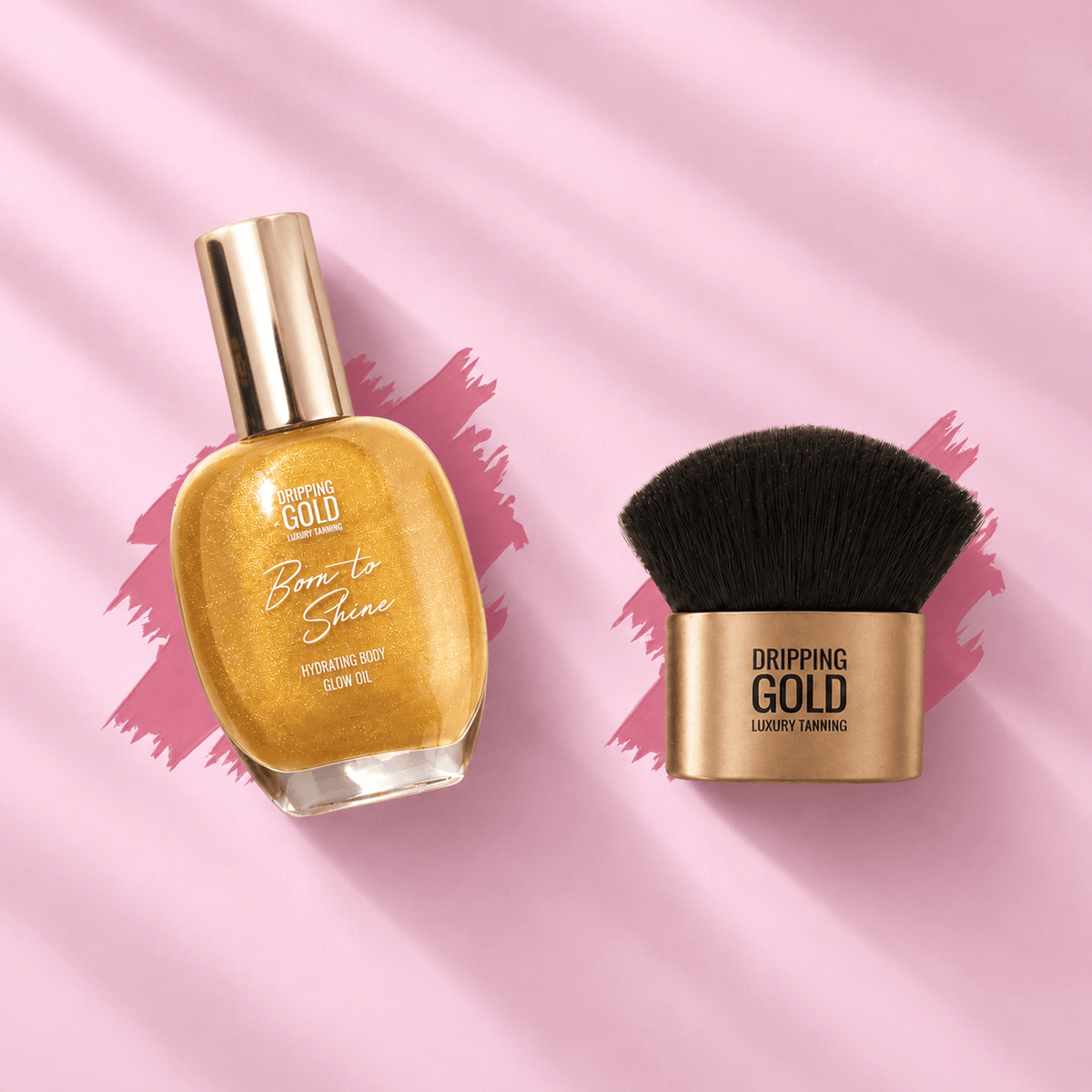 Dripping Gold - Body Glow Oil & Kabuki Bursti 🩷