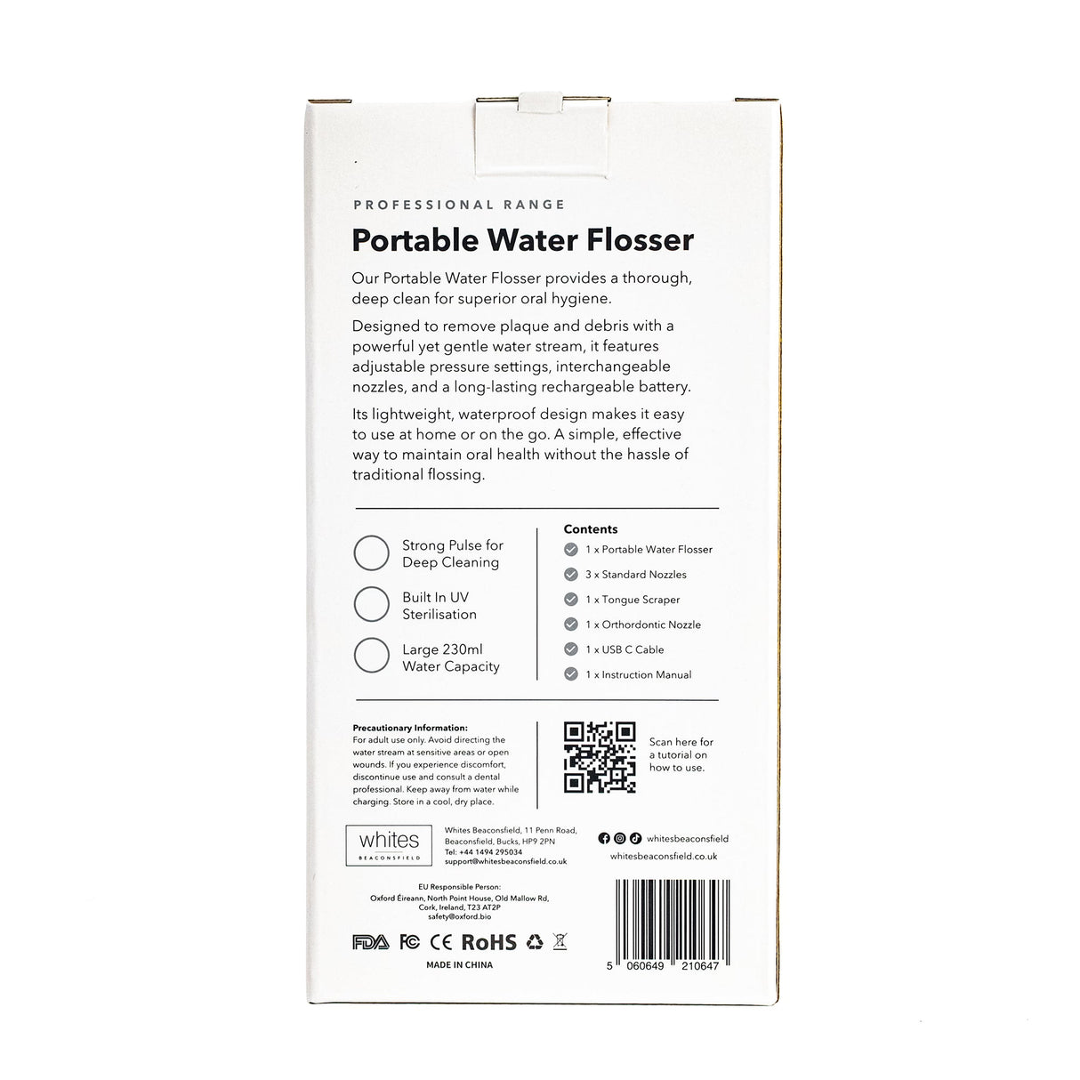 Electric Water Flosser - WHITES