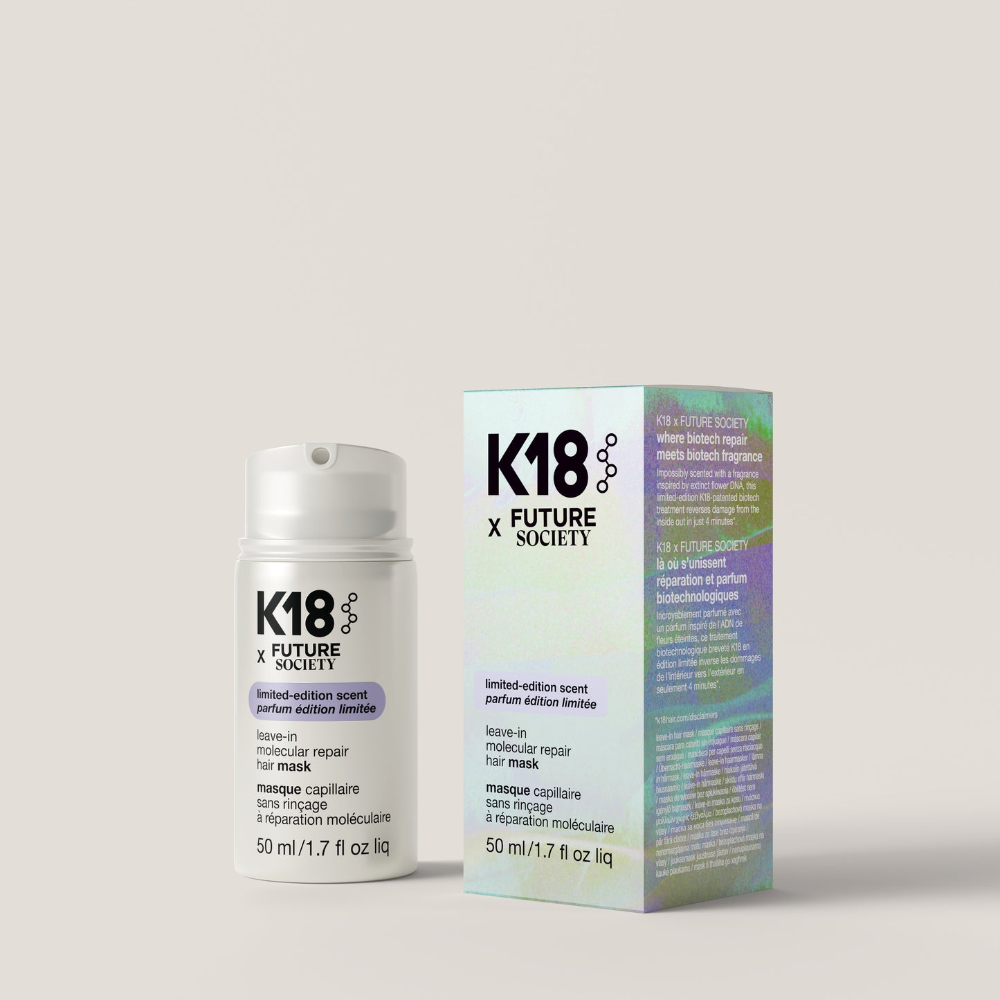 K18 x Future Society leave-in molecular hair mask