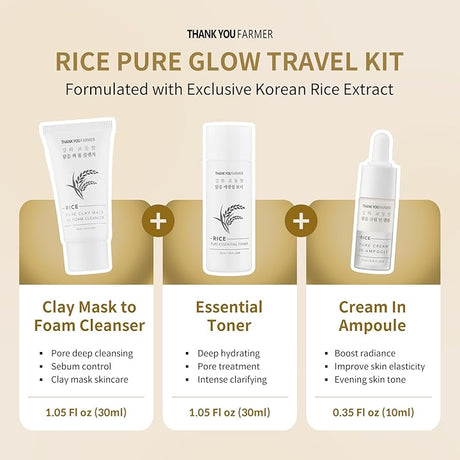 Rice Pure Glow - Travel Kit