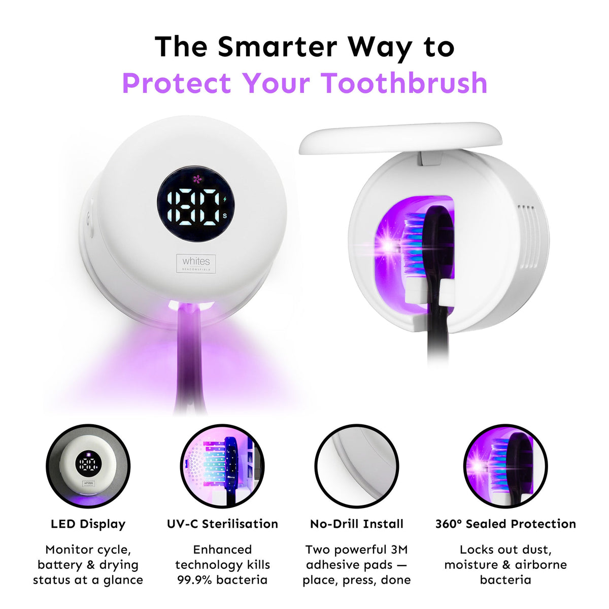 Whites UV Toothbrush Steriliser – UV sótthreinsitæki fyrir tannbursta