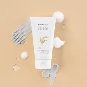 Rice Pure Clay Mask To Foam Cleanser – (150ml)