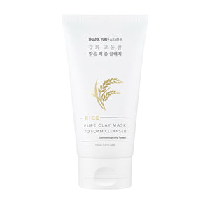 Rice Pure Clay Mask To Foam Cleanser – (150ml)